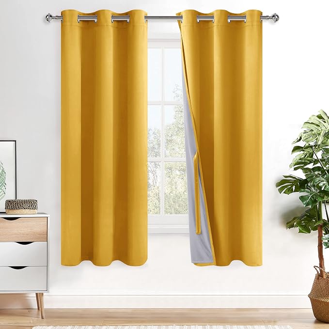 XWZO 100% Blackout Curtains 72 Inches Long by XWZO