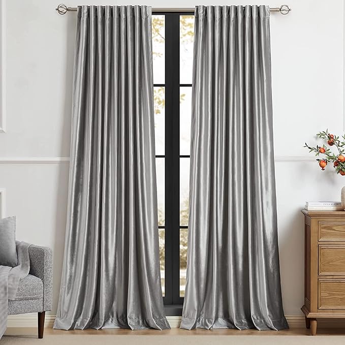 PRIMROSE Light Grey Curtains 72 inch by PRIMROSE