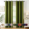 MIULEE Blackout Curtains for Bedroom 2 Panel 40"x84" Long Light Olive Green | by MIULEE