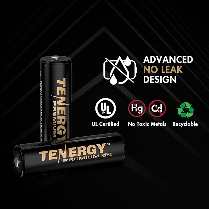Tenergy TN477U 8-Bay Fast Charger with 8 Pack AA Premium Pro Rechargeable Batteries