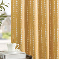 jinchan 95% Blackout Boho Curtains 84 Inches Long Mustard Moon Phases Printed by JINCHAN