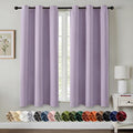 MIULEE Blackout Curtains for Bedroom 2 Panels 40 x 63 Inch Long Lilac | Thermal by MIULEE