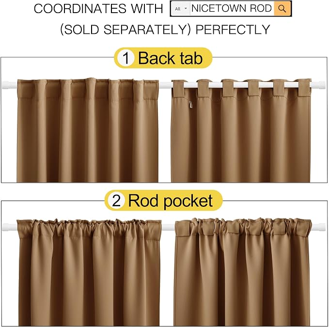 NICETOWN Living Room Darkening Curtains - Image 3