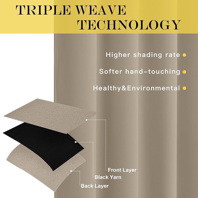 NICETOWN Blackout 108 inch Curtains - Image 3
