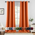 MIULEE Fall Blackout Curtains for Bedroom 2 Panels 40 x 96 Inch Long Orange | by MIULEE