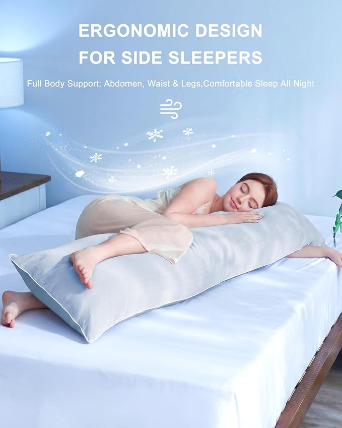YZ HOME Cooling Body Pillow for Adults, Cold Touch Fabric | Body Pillow for - Image 3
