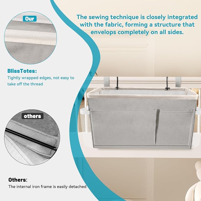 BlissTotes Bedside Caddy, Dorm Storage - Image 6