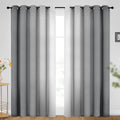 SimpleHome Ombre Grey to Grey White Curtains by SimpleHome