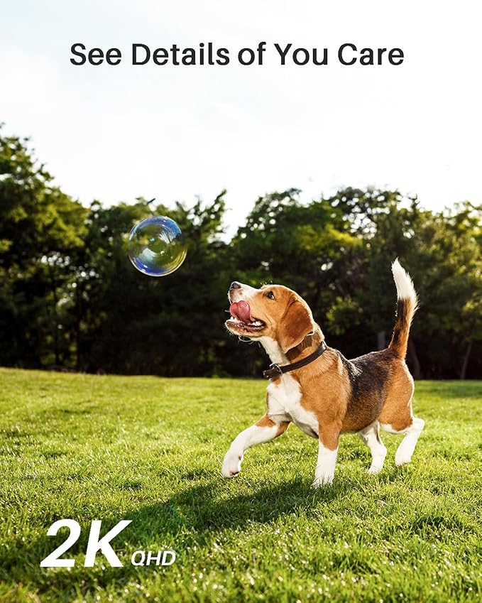 WUUK Add-on Outdoor Camera, Requires Base Station, Home Security Cameras Wireless Outdoor, 2K HD, No Monthly Fee, Compatible with Alexa & Google, Color Night Vision