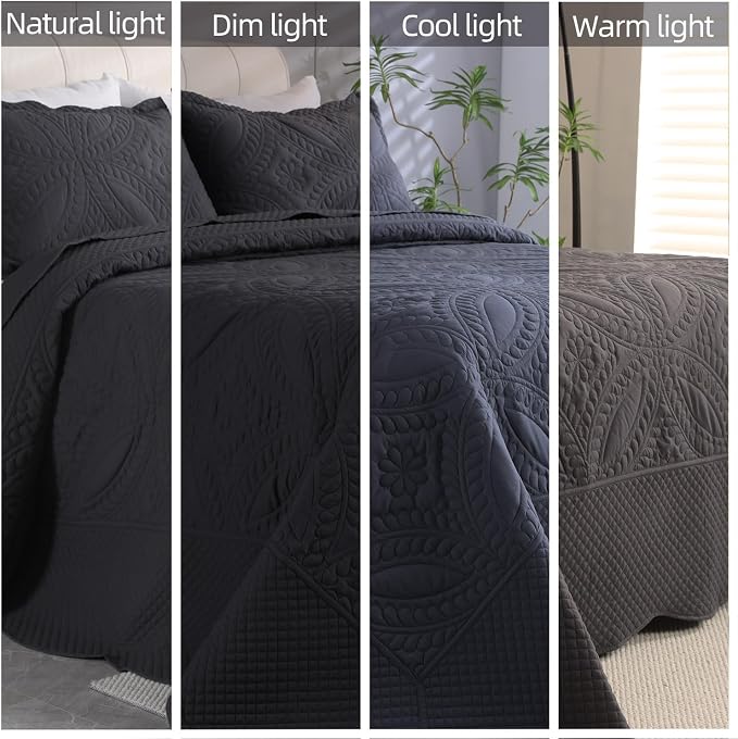 Cmfshape King Bedspread 106"x96", 3 Piece King Quilt - Image 4