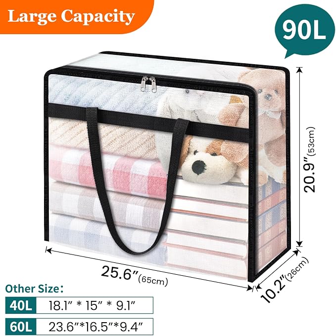TasticTotes 6 Pack Clear Storage Bags - Image 2