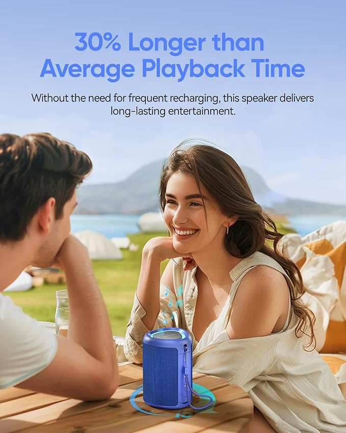 Portable Bluetooth Speaker Valentines Gifts For Him: Powerful Crystal Clear Sound/Romantic Light/IPX5 Waterproof/All Day Playtime/BT 5.3/TWS Paring,Small Wireless Speaker for Outdoor|Travel|Date Night