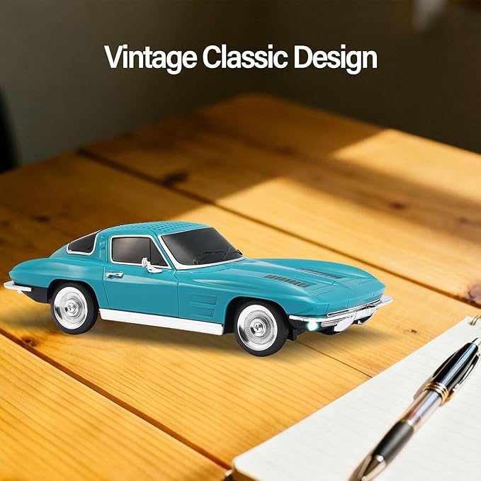 WSTER Retro American Style car Bluetooth Speaker, Portable Wireless Outdoor Speaker, TWS Stereo, Support USB/TF/AUX, Party Bluetooth Speaker with Microphone,Classic car Gifts for Men(Green)