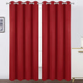 Blackout Curtains 66 x 84 inch/Bright Red Curtains Set of 2 Panels/Thermal by Lemomo