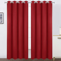 Blackout Curtains 52 x 95 inch/Bright Red Curtains Set of 2 Panels/Thermal by Lemomo