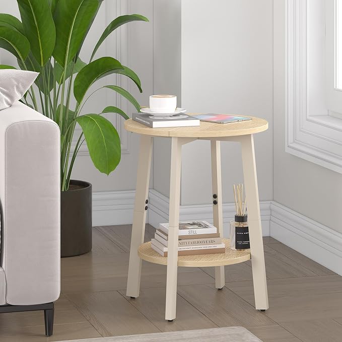 sthmec Side Table Set of 2, Small Round End Table - Image 2