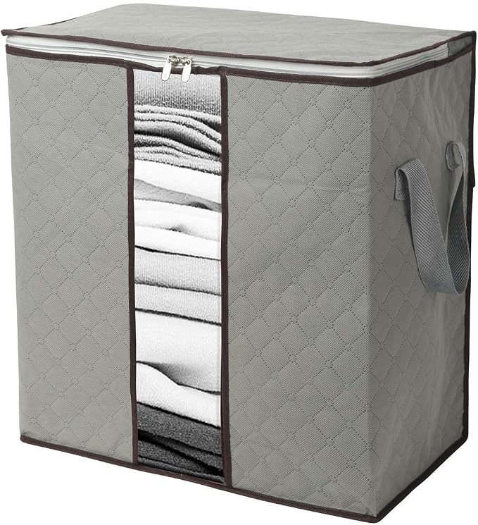 Foldable Large Storage Bags 2 Pack, Clothes Quilt Blanket Pillow Bedding | - Image 4