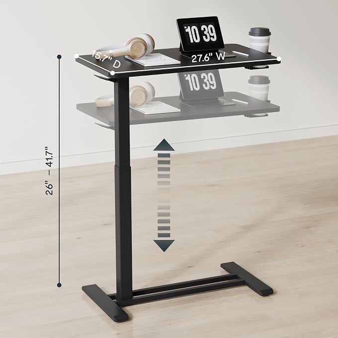 FLEXISPOT H7 28" Pneumatic Height-Adjustable Overbed Table - Image 12