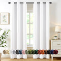 MIULEE Blackout Curtains for Bedroom 2 Panels 34 x 72 Inch Long Pure White | by MIULEE