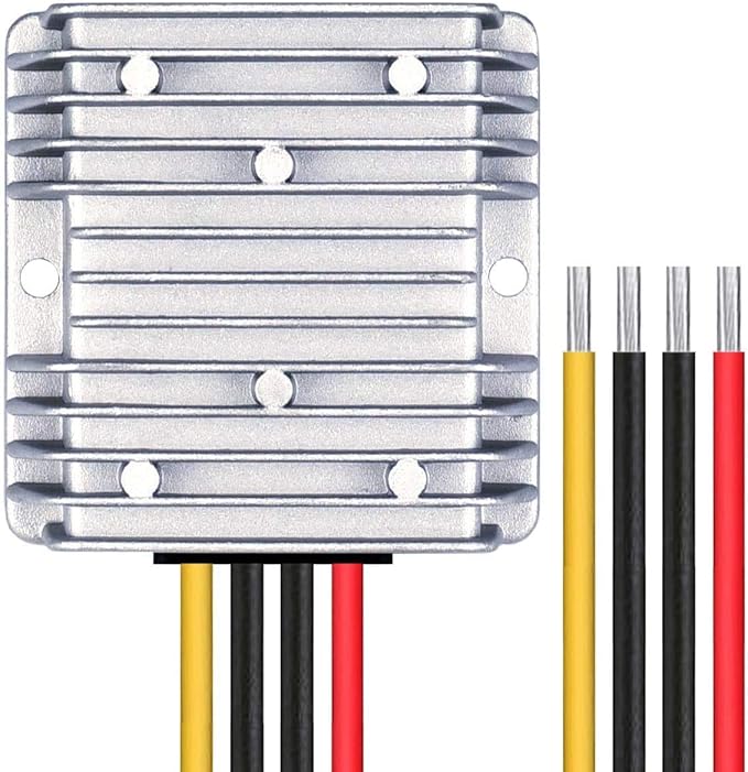 LEDMO DC/DC 24V Step Down to 12V Converter Regulator Reducer 20A 240W Automatic Reducer Transformer for Golf Cart Club Car Truck Vehicle Boat Solar System