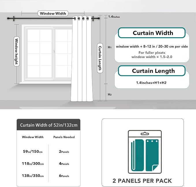 Deconovo 100% Blackout Curtains - Image 9