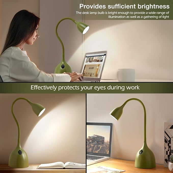 EJIAXIN Gooseneck Desk Lamp 360° LED Flexible Reading Light Small Desk Lamps - Image 3