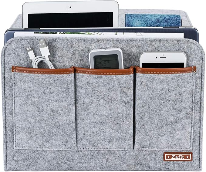 Zafit Bedside Caddy, 6 Pockets Large Size Bedside Storage Organizer Bedside - Image 2