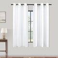 KOUFALL White Kitchen Curtains Sets by KOUFALL
