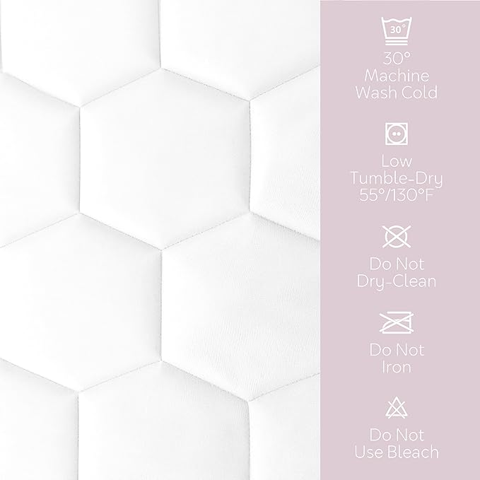 Hearth & Harbor 2 Pack Twin XL Size Quilted Fitted Mattress Pad Cover, 100% Waterproof Mattress Protectors, College Dorm Room Essentials, Deep Pocket Fitted Mattress Cover 8" - 21", White