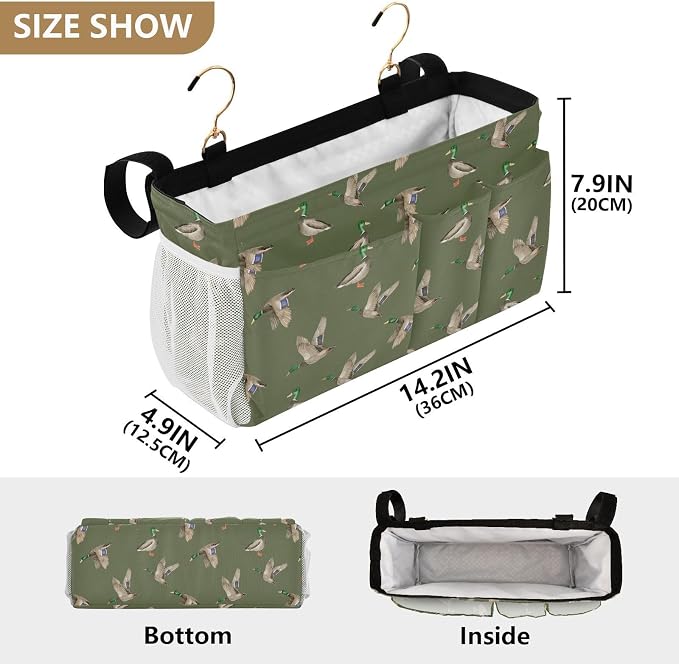 Mallard Ducks tag8 Bedside Caddy Storage Bag Bedside Organizer - Image 4