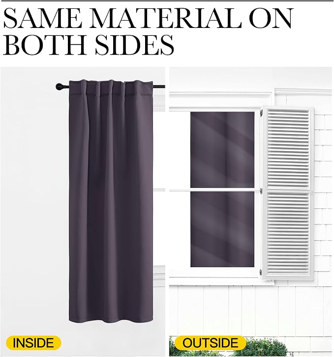 NICETOWN Bedroom Blackout Draperies and Window Treatment- 52 Width X 72 Length - Image 6