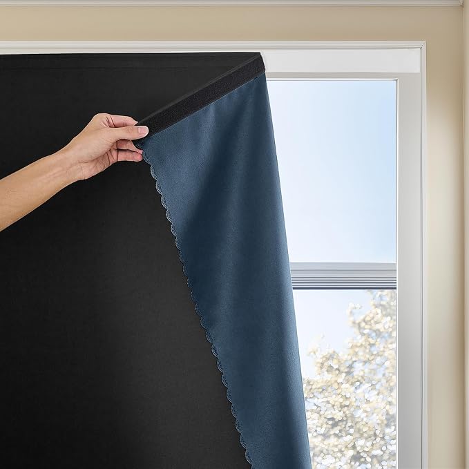 Autohesion Curtains for Windows, Bedroom Blackout Curtains for by JILRON