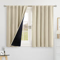 BGment Beige 100% Blackout 48 Inch Curtains by BGment