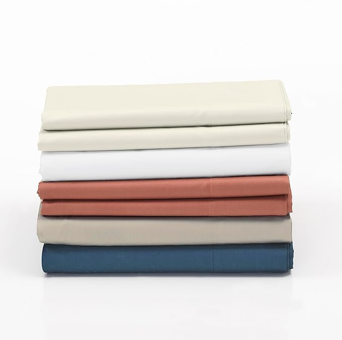 Cuddledown dreamstead Queen Bed Soft, Easy, 100% Cotton, Luxury Sateen, Set Includes Fitted, Flat Sheet and Pillowcase, White