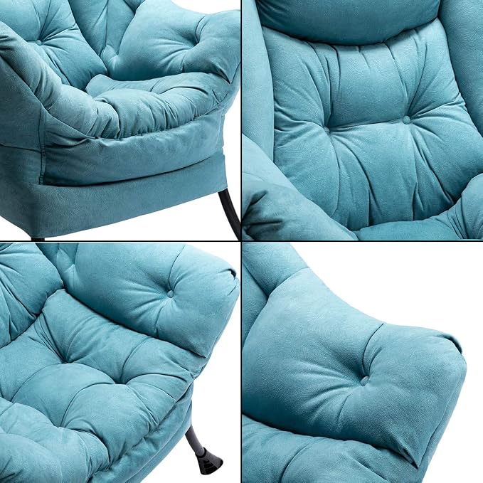 HollyHOME Lazy Chair with Armrest and Side Pocket, Comfy Accent Lounge Chair - Image 5