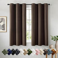 Chocolate Brown Blackout Curtains by Woaboy