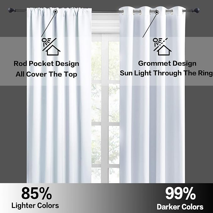 RYB HOME RV Curtains for Camper Windows, Mini Small Curtain Tiers | Thermal - Image 5