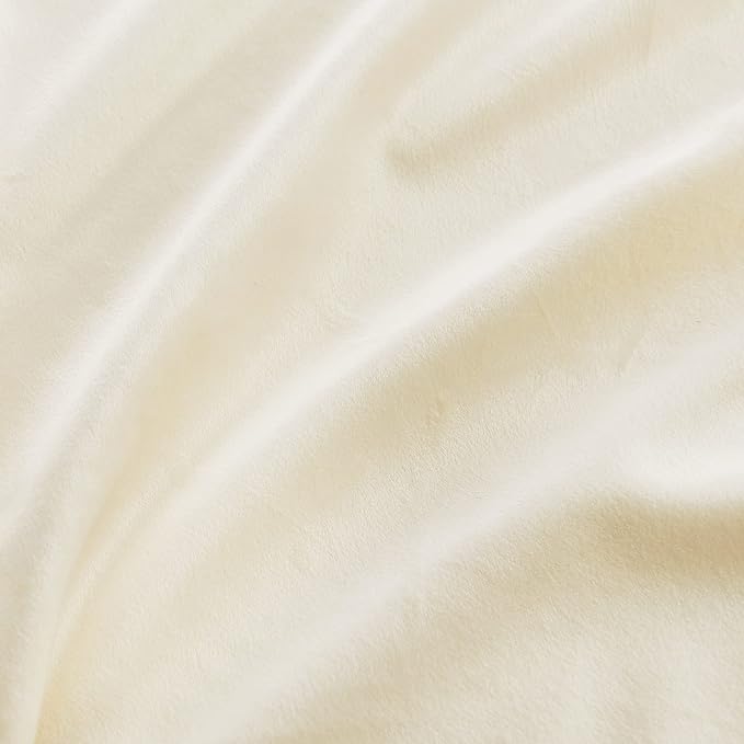 RYB HOME Ivory Velvet Curtains for Bedroom Living Room | Thermal Insulated - Image 5