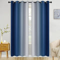 COSVIYA Grommet Room Darkening Ombre Royal Blue Curtains W52xL84 inch | by COSVIYA