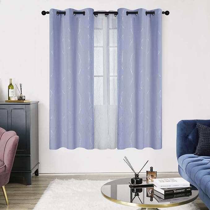 Deconovo Living Room Curtains 72 Inches Long, Thermal Insulated, Room Darkening - Image 2