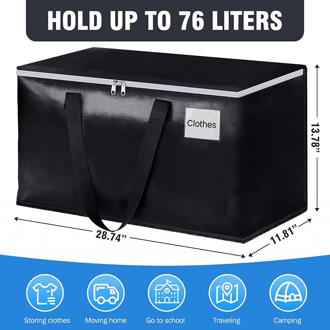 Heavy Duty Moving Bags, Extra Large Storage Bags, - Image 2