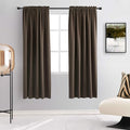Chocolate Brown Blackout Curtains by DONREN