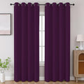 CUCRAF Purple Blackout Curtains 96 inch Length 2 Panels Set, Room Darkening by CUCRAF