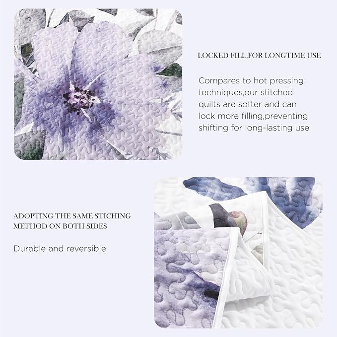 Quilt King Size, Reversible Polyester Coverlet Set - Image 8