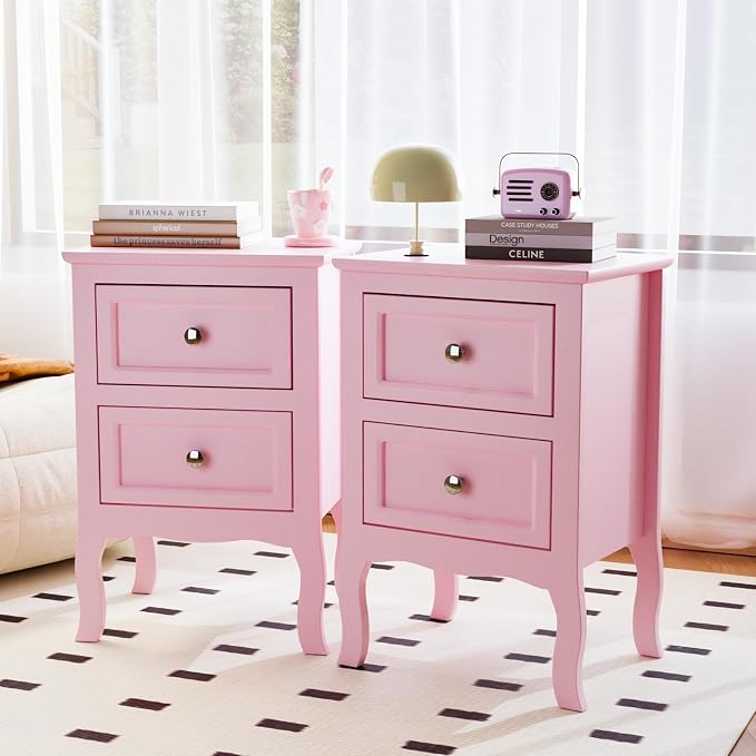 Bonnlo Nightstand Set of 2, Nightstands by Bonnlo