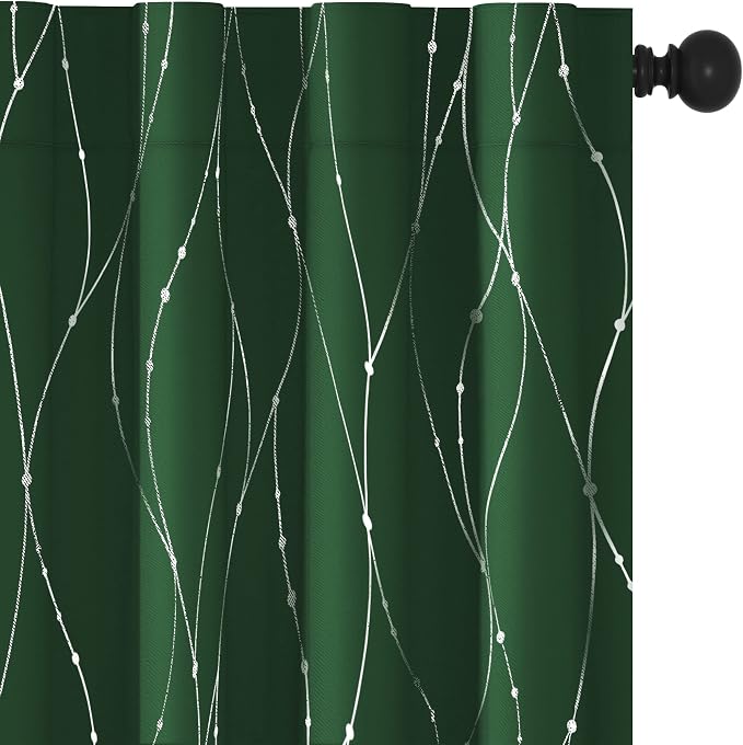 Deconovo Blackout Back Tab Christmas Curtains - Image 2
