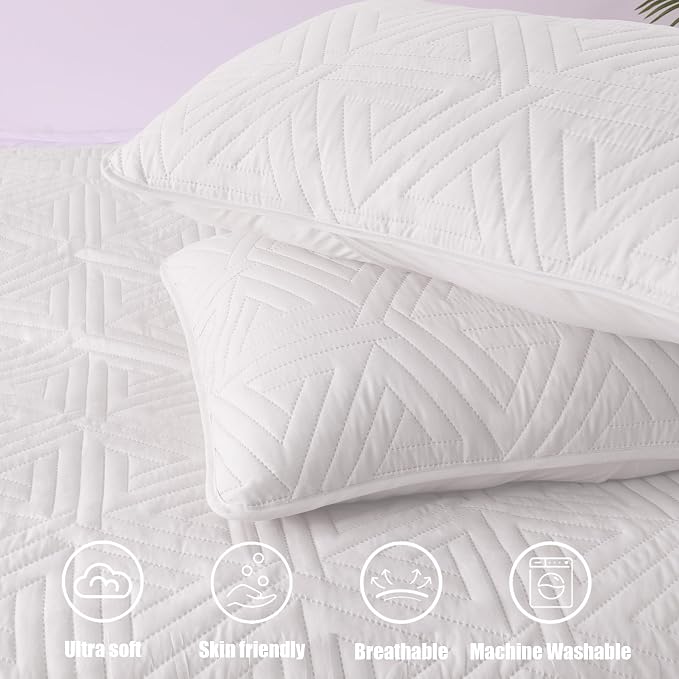 Whale Flotilla Soft Geometric Twin Quilt Set - Image 7