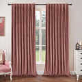 BGment Dusty Rose Pink Velvet Blackout Curtains 84 Inches by BGment