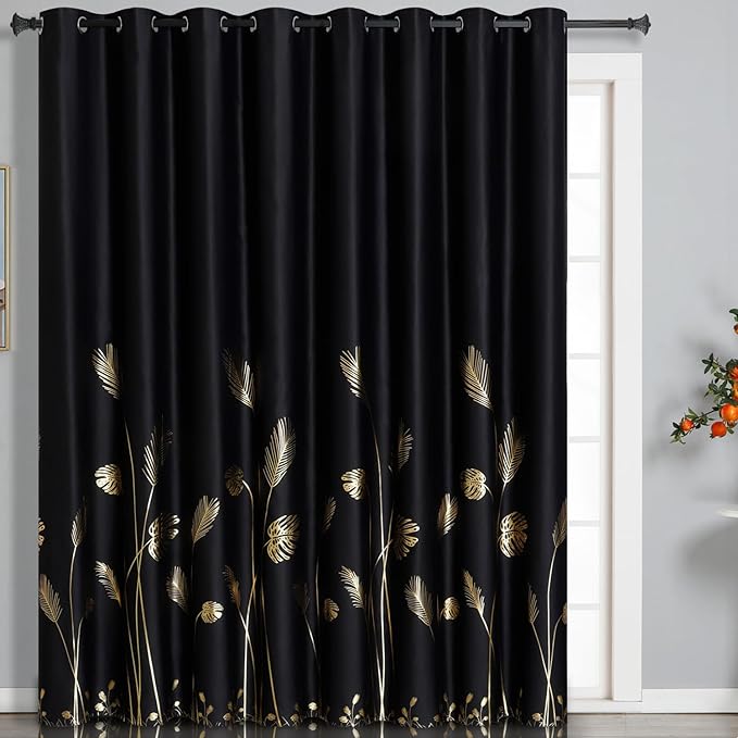 Room Divider Curtain for Sliding Glass Door 120W x 108L Inch Energy Saving by ESTELARTEXTILER