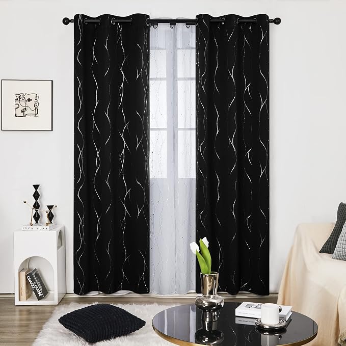 Deconovo Living Room Curtains 108 Inch Long, Thermal Insulated, Room Darkening by Unknown